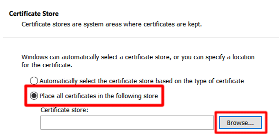 Certificate Store