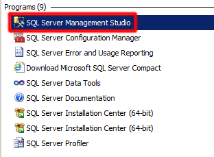 SQL Management Studio