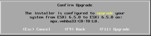 ESXi F11 Upgrade