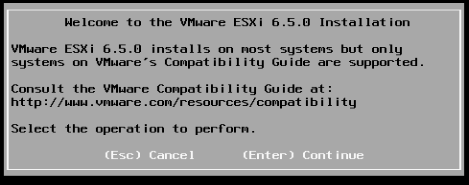 ESXi Install 6.5