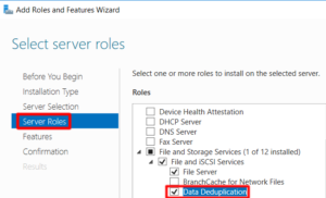 Server 2016 Enable Dedupe