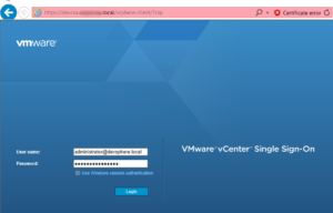  vCSA 6 Login