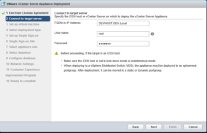 Vcsa 6 Target Host