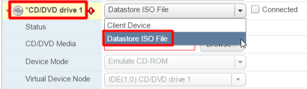 vSphere Datastore ISO File
