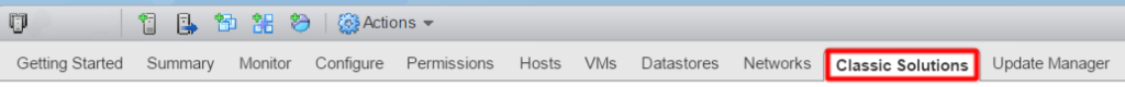 vSphere Classic Solutions