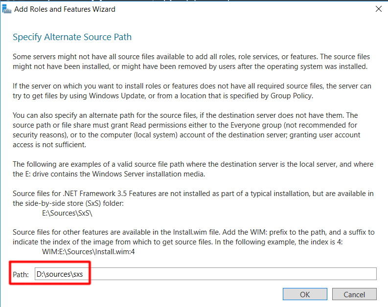 Windows Server 2016 Sources SXS