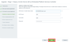 vCSA 6.5 Target