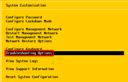 DCUI Troubleshooting