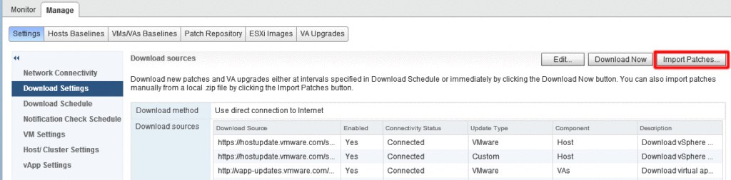 VUM Import Patches