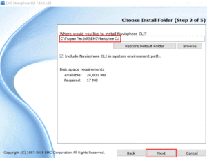 Navisphere CLI Location