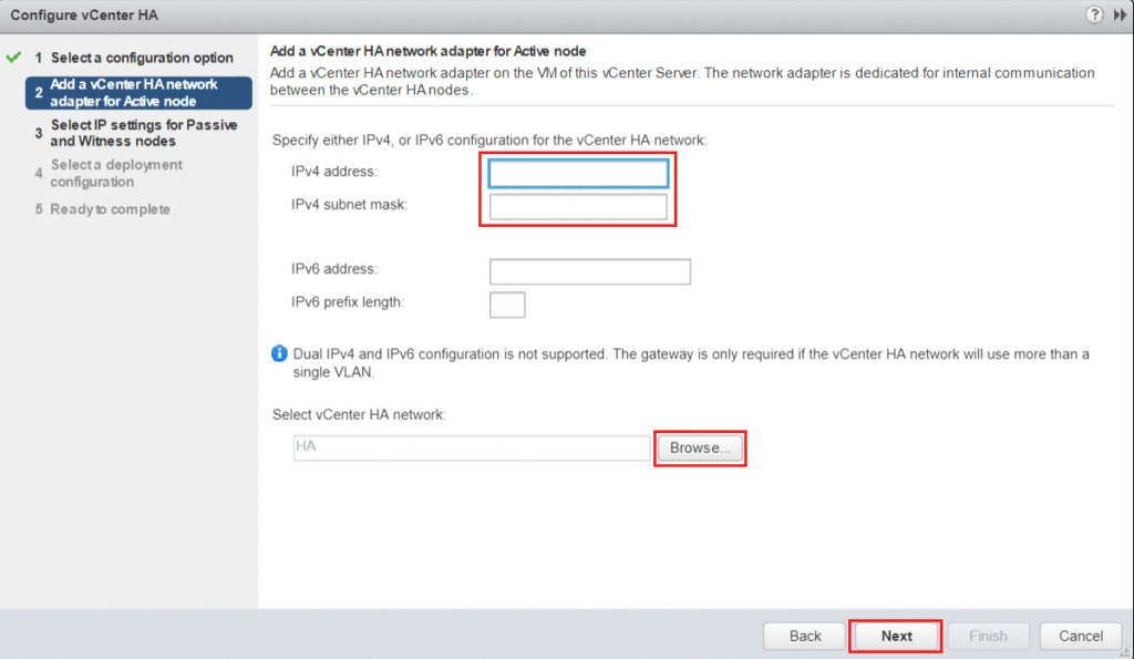 vCenter HA Active Node