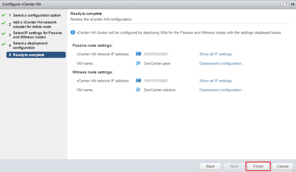 vCenter HA Complete
