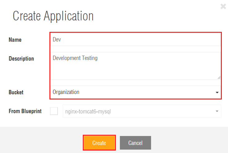Create Dev Application