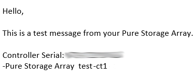 Pure Test Email FlashArray