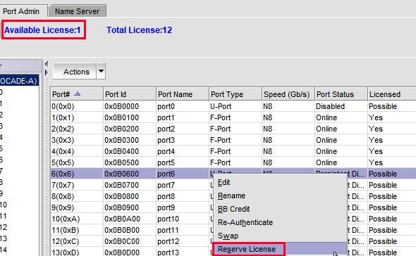 Brocade GUI Reserve