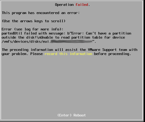 VMware ESXi Install Fails with Partition Error on Cisco FlexFlash -  VirtuBytes