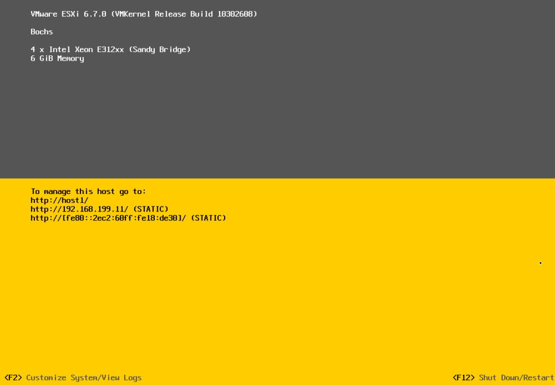 ESXi 6.7 Success