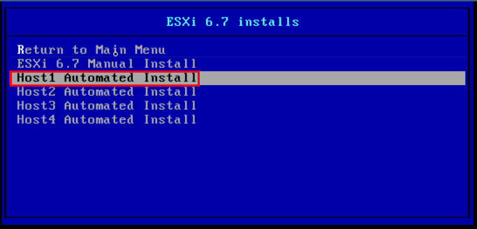 Host Automated Install