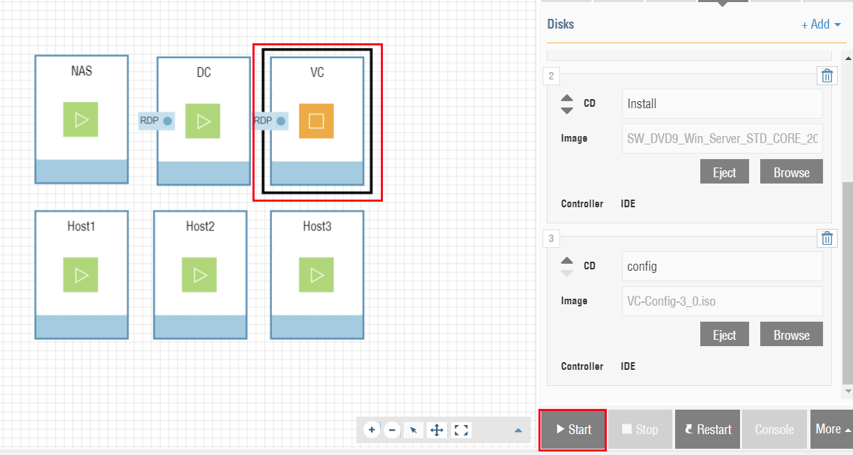 AutoLab Start Windows vCenter