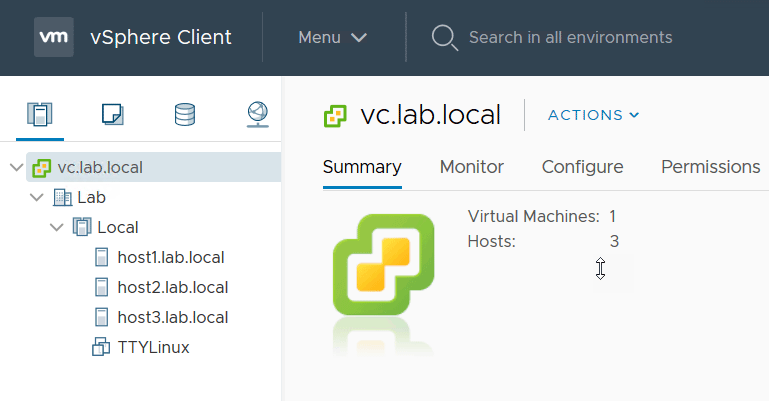 vCenter 6.7 AutoLab