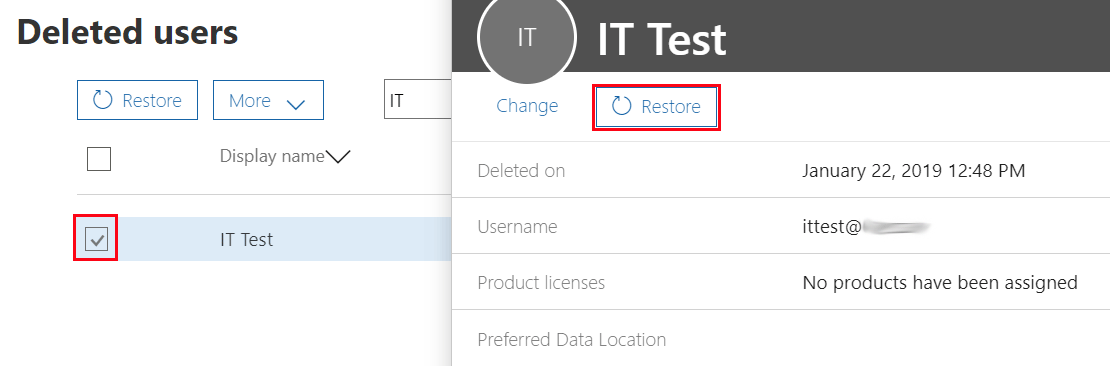 Restore 365 User