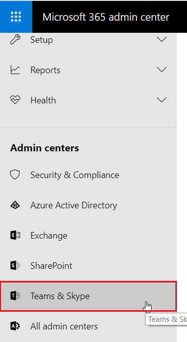 Microsoft Teams Admin Center