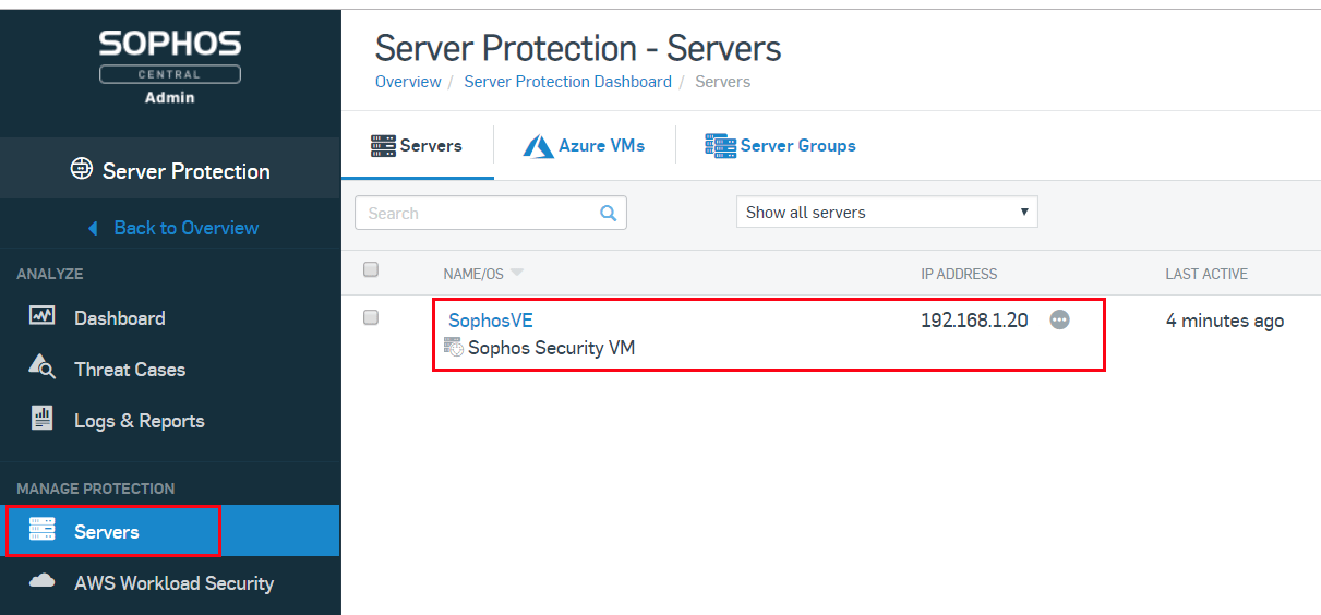 Sophos VE Protected