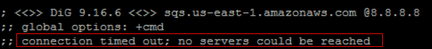 dig timed out